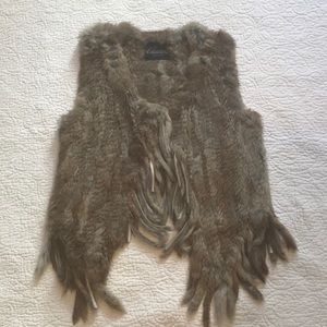 Chaarm New York Furs. Real Rabbit Fur Vest.